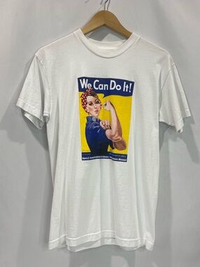 White 'We Can Do It!' Graphic Tee